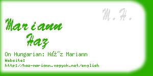 mariann haz business card